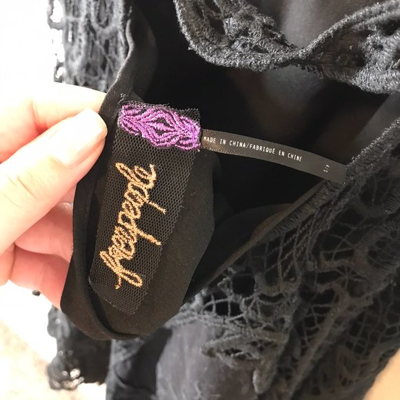 Free People Black Victoria Lace mini dress - Picture 4 of 12